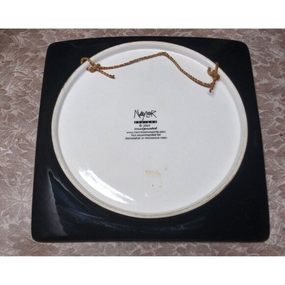 Mary Naylor Designs Plate Wall Art Woman w/Cup Hand-Painted 2004 decorative EUC - Picture 4 of 5